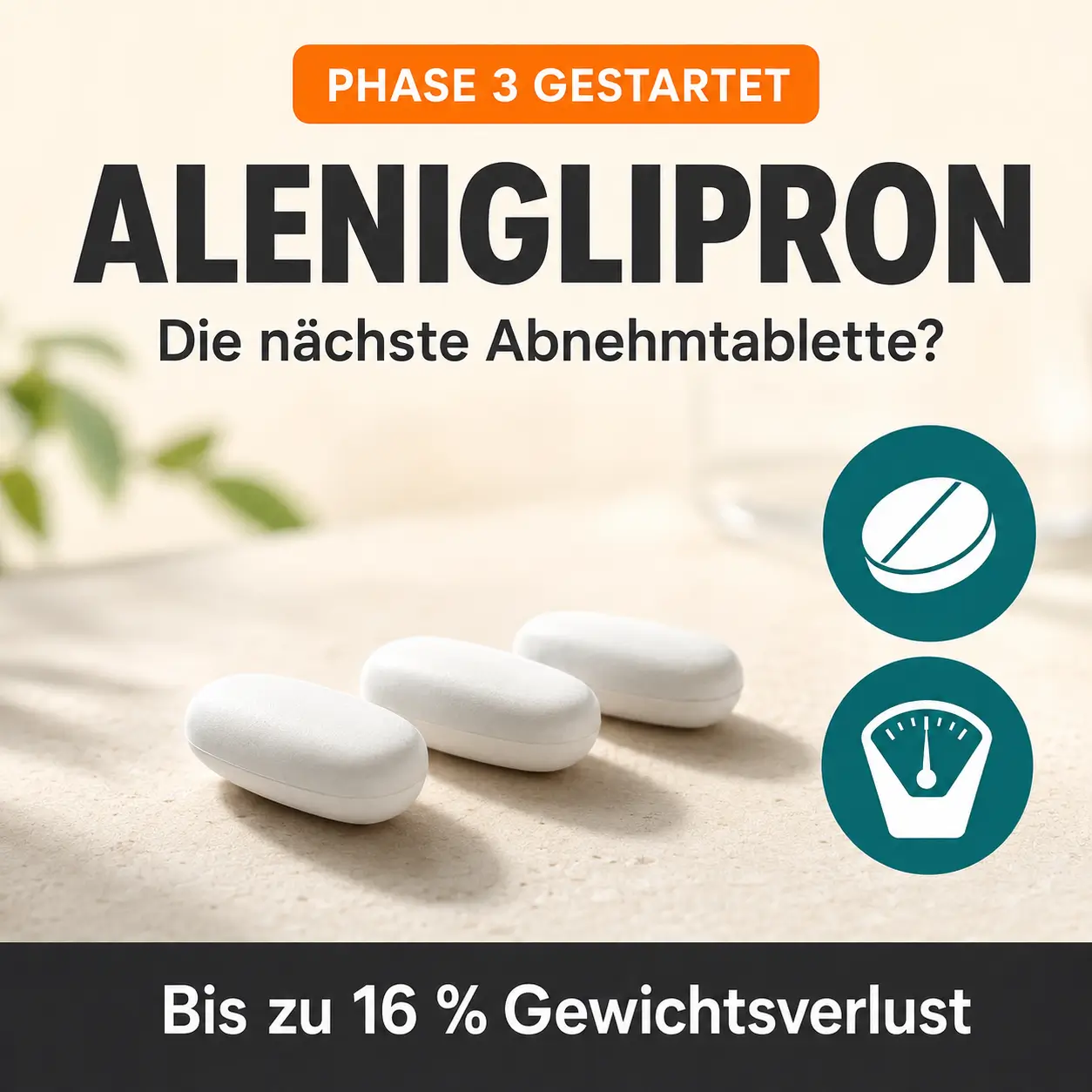 Aleniglipron Tabletten als neue orale GLP-1 Option zum Abnehmen